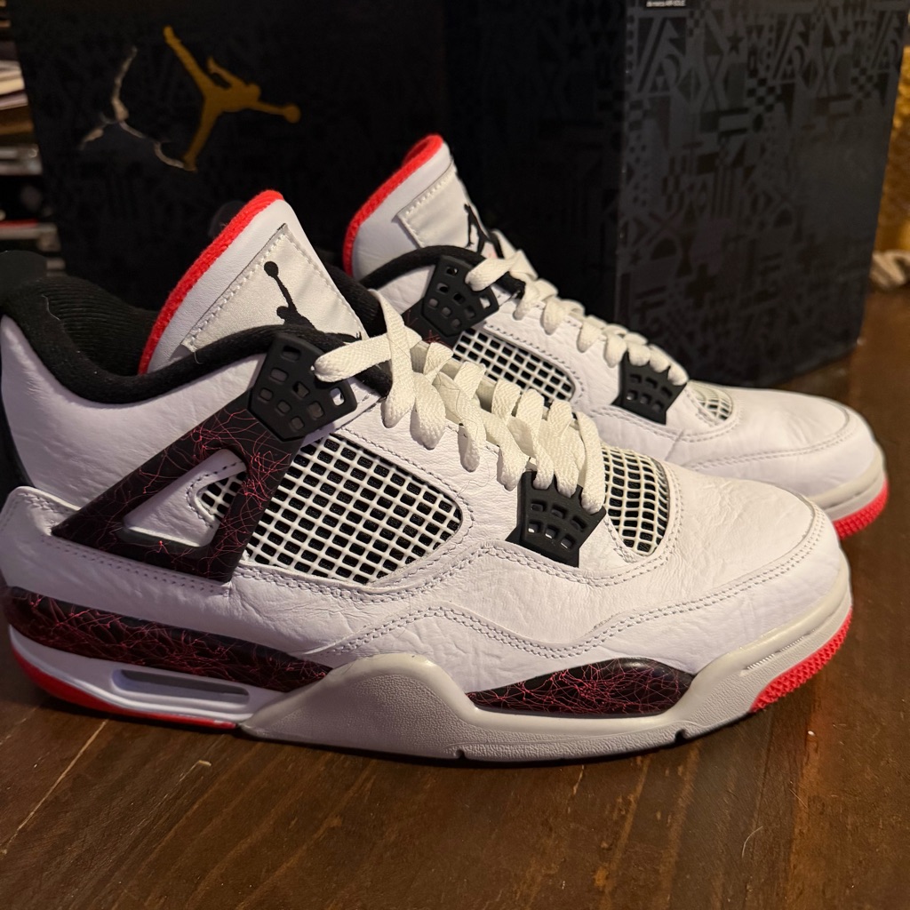 Vnds Nike Air Jordan 4 Retro Sneakers Pale Citron 9m